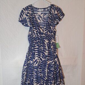 NWT Anthropologie Kindred Women's Blue Maxi Wrap Dresses Petite PS‎